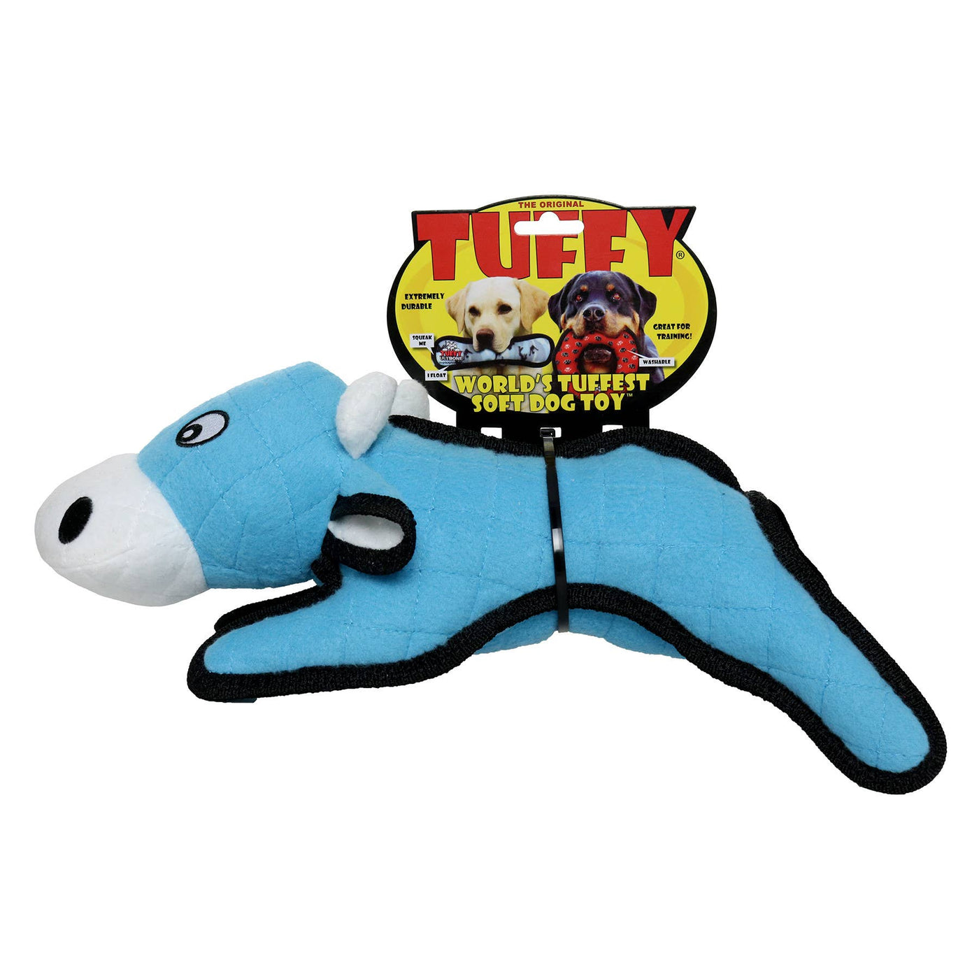 Tuffy Barnyard Cow, Durable, Tough, Squeaky Dog Toy