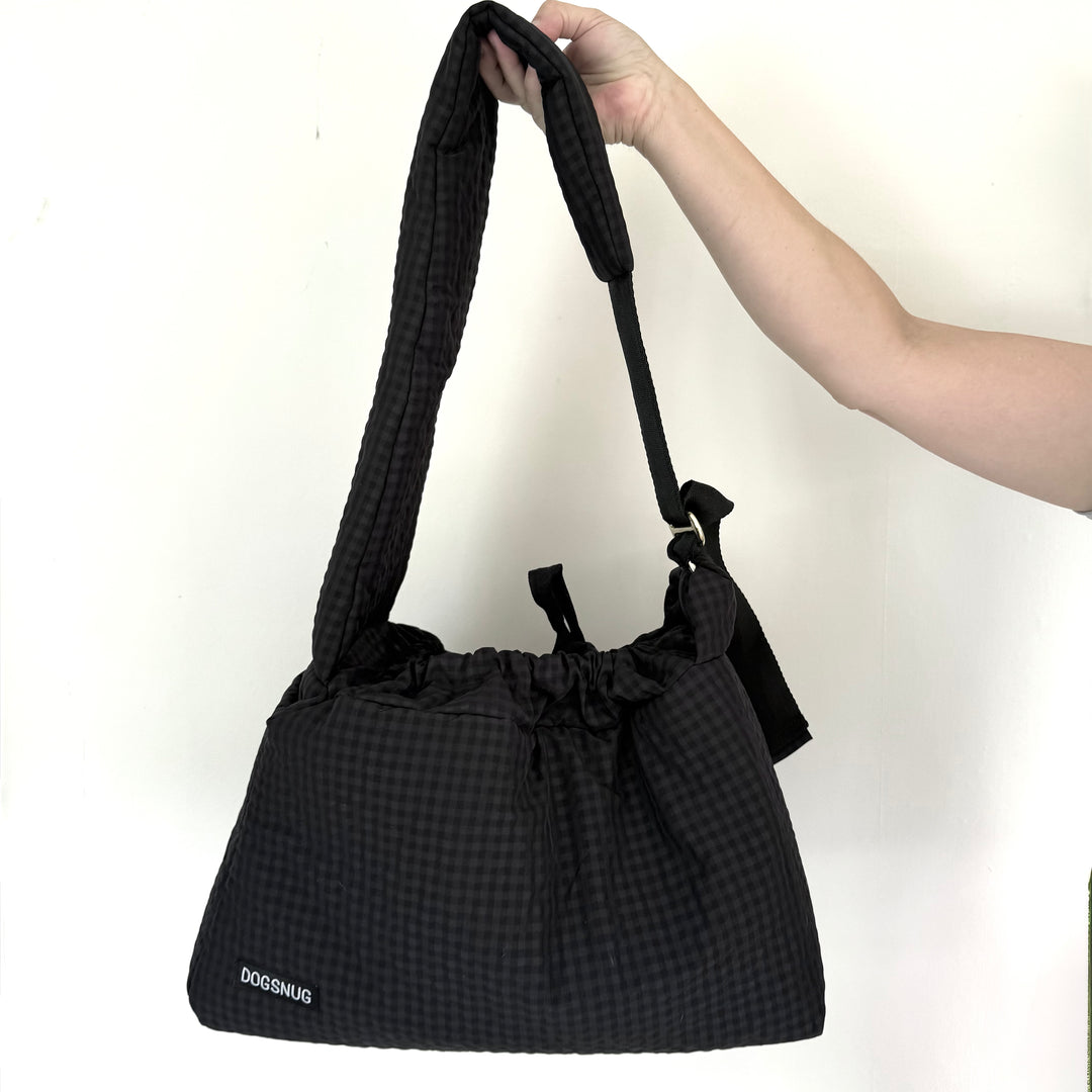 Black Gingham Air Carrier in Ripstop