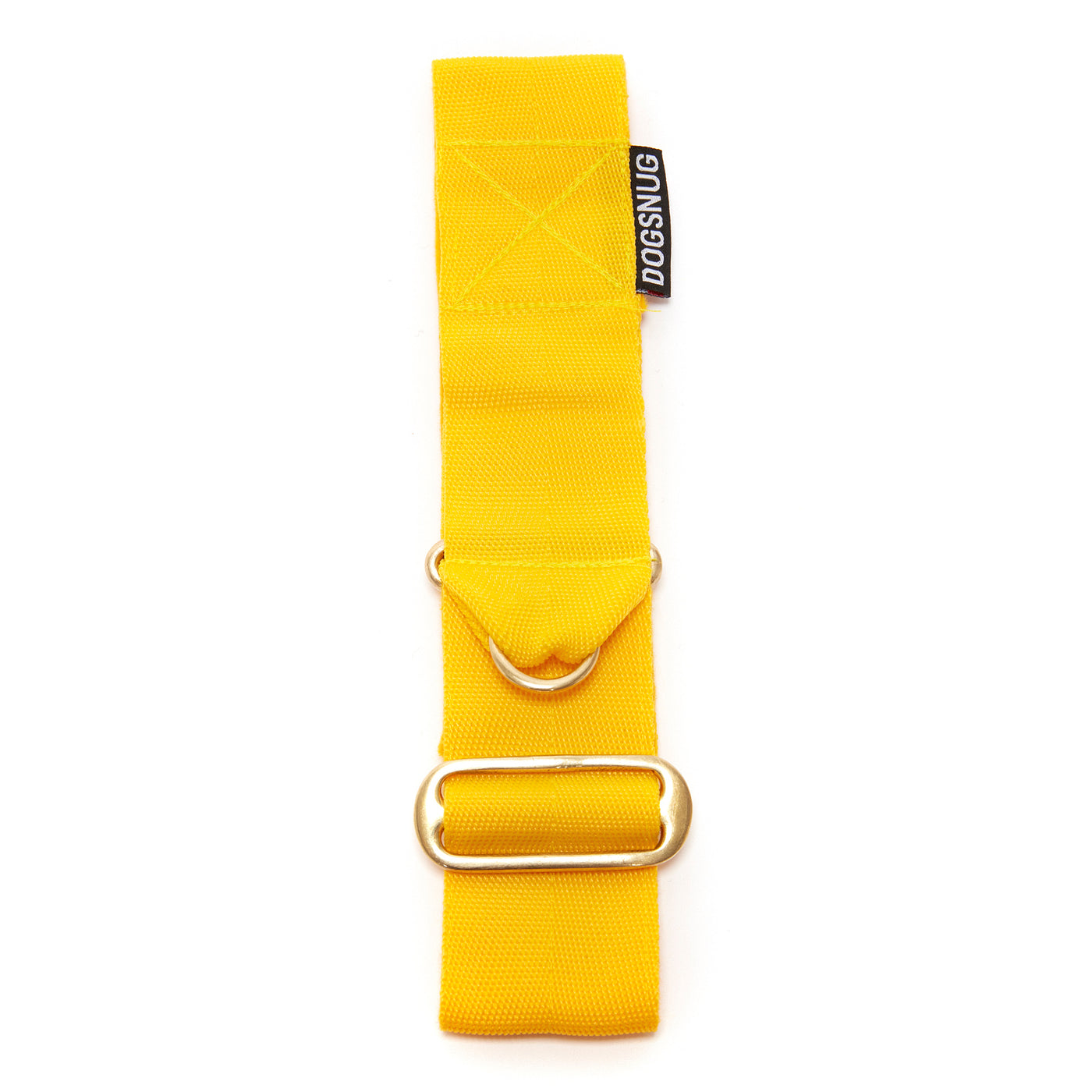 Wide martingale dog collar in yellow