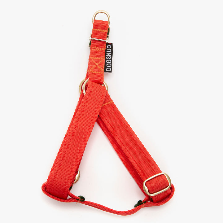 Adjustable Orange Step In Style Harness