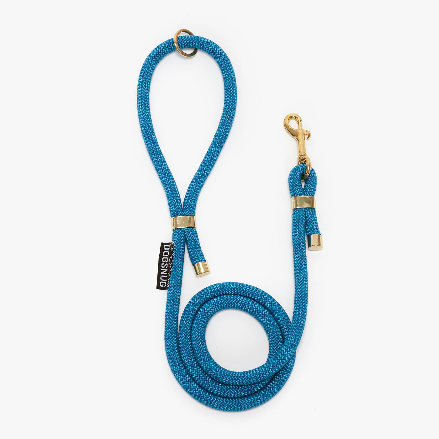 Rope dog lead in blue, standard length