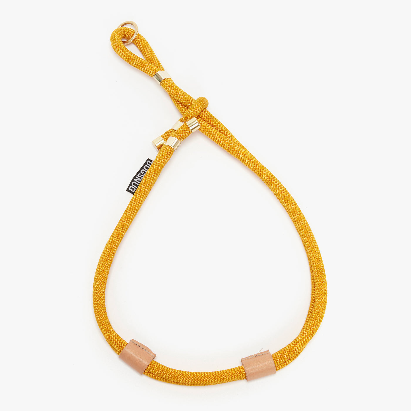 Dog rope harness in yellow 