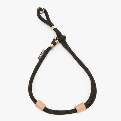 Dog rope harness in black 