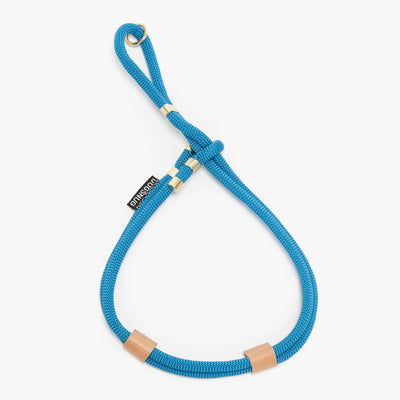 Dog rope harness in blue