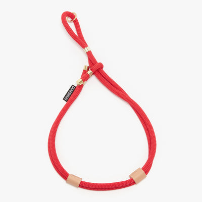 Dog rope harness in red