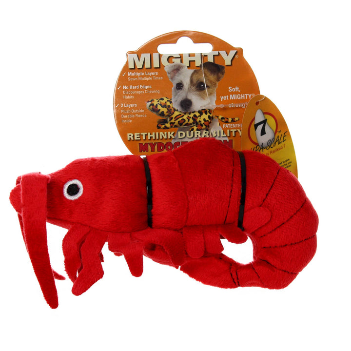 Mighty Ocean Prawn, Plush, Squeaky Dog Toy